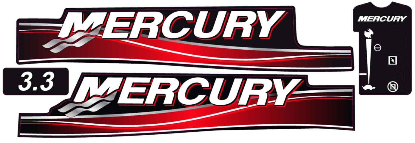 MERCURY 3.3 OUTBOARD DECALS