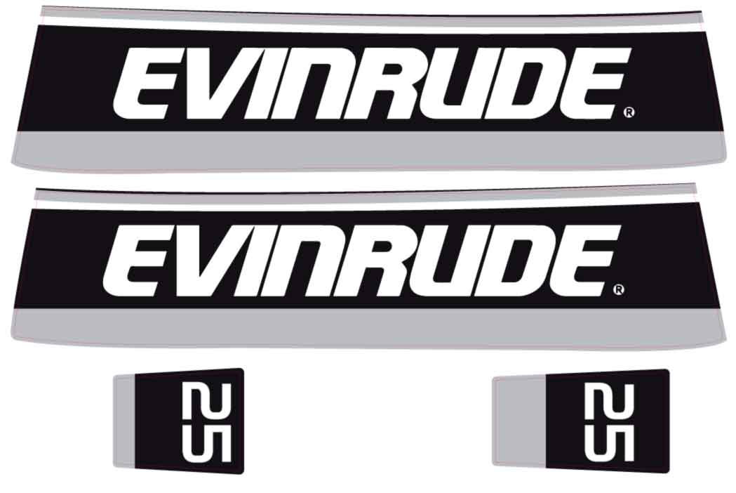 EVINRUDE 25 OUTBOARD DECALS
