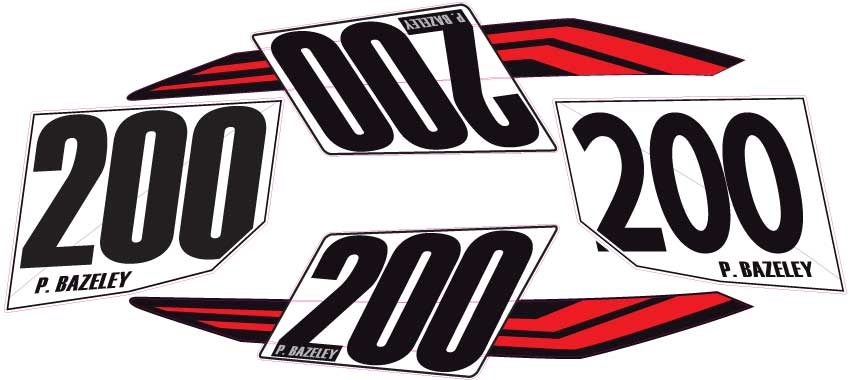 FX-5 SVHO Bonnet & Rear Race Numbers Combo