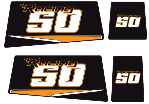 TOHATSU 50HP RACING OUTBOARD DECALS (Type D)