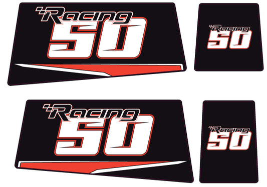 TOHATSU 50HP RACING OUTBOARD DECALS (Type B)