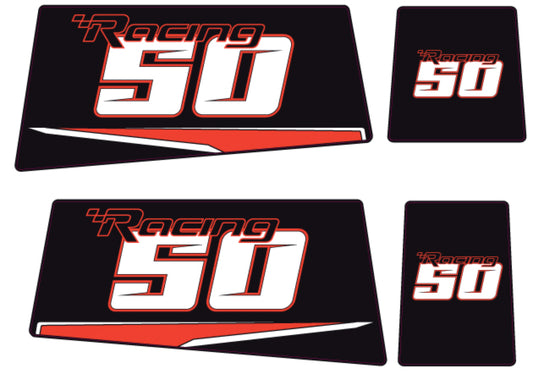 TOHATSU 50HP RACING OUTBOARD DECALS (Type D)