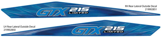 2008 GTX 215 LIMITED Rear Lateral Outside Decals (look-A-Like)