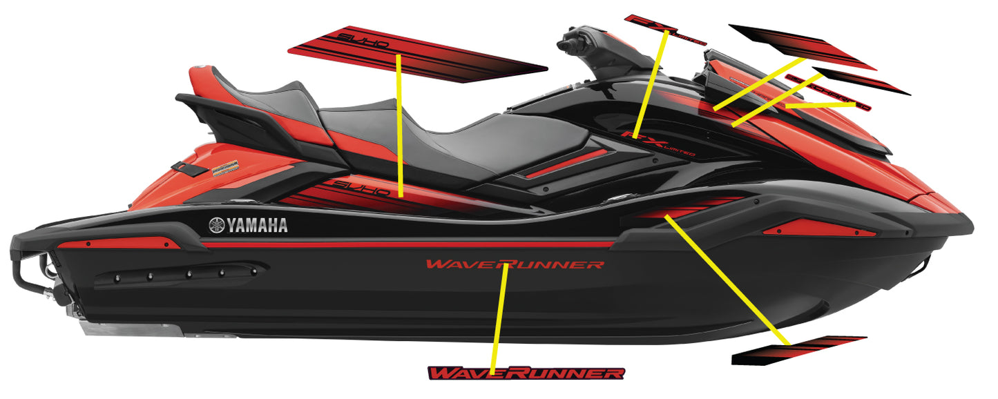 2021 YAMAHA FX SVHO Limited "Look-A-Like" Graphics Kit