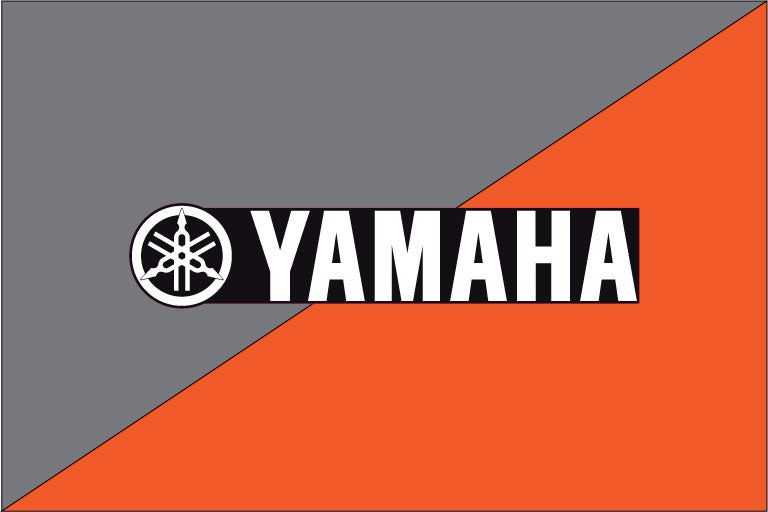 Yamaha Logo White on Black