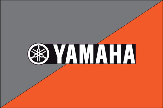Yamaha Logo White on Black