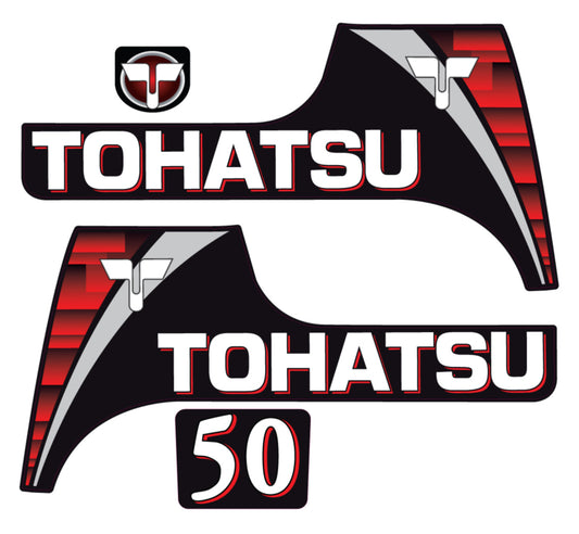 TOHATSU 50HP OUTBOARD DECALS (Modified)