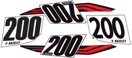 FX-5 SVHO Bonnet & Rear Race Numbers Combo