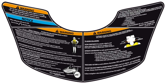 Kawasaki STX15f REAR SAFETY LABEL