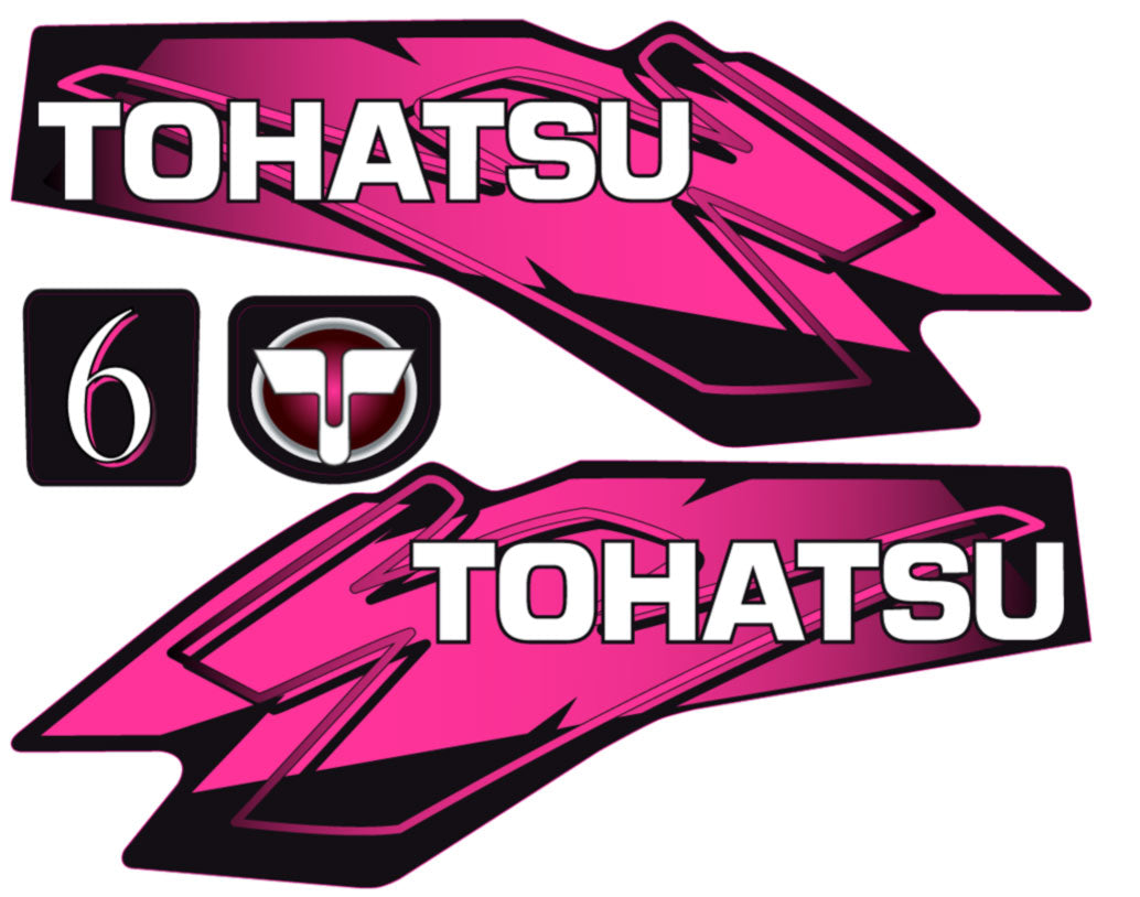 TOHATSU 6HP OUTBOARD DECALS (LATER)