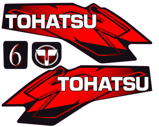 TOHATSU 6HP OUTBOARD DECALS (LATER)